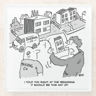 Dessous-de-verre En Verre Architecte et bâtisseur L'étude des plans d'habita