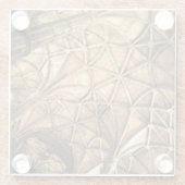 Dessous-de-verre En Verre Architecture du plafond Sepia (Dos)