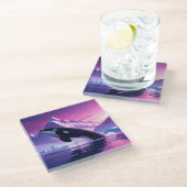 Dessous-de-verre En Verre Arctic Whale Mousepad (Incliné)