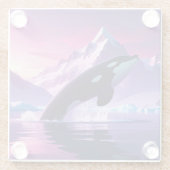 Dessous-de-verre En Verre Arctic Whale Mousepad (Dos)