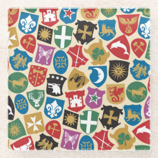 Dessous-de-verre En Verre Armoiries : Arrière - plan héraldique.