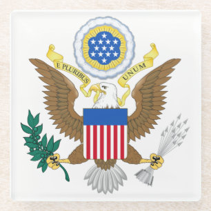 Dessous-de-verre En Verre Armoiries des États-Unis
