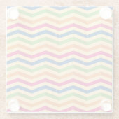 Dessous-de-verre En Verre Arrière - plan à rayures rétro (Dos)