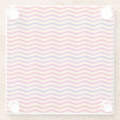 Dessous-de-verre En Verre Arrière - plan avec des rayures dans rétros 3 (Dos)