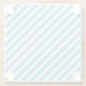 Dessous-de-verre En Verre arrière - plan Bleu-blanc de carrés (Dos)