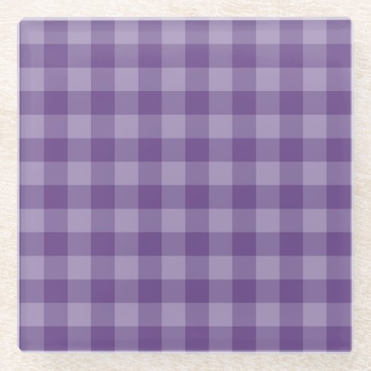 Dessous-de-verre En Verre Arrière - plan checkered violet (Devant)