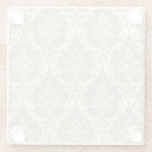 Dessous-de-verre En Verre Arrière - plan de damassé (Dos)