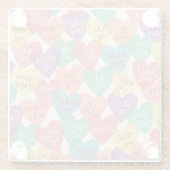 Dessous-de-verre En Verre Arrière - plan de forme d'amour (Dos)