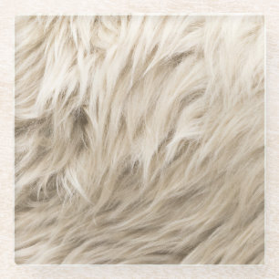 Dessous-de-verre En Verre Arrière - plan de la texture de la laine blanche