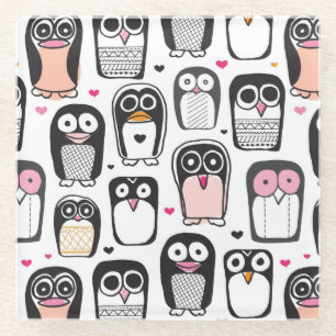 Dessous-de-verre En Verre arrière - plan d'illustration d'oiseau de pingoui