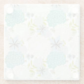 Dessous-de-verre En Verre arrière - plan floral (Dos)