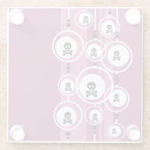 Dessous-de-verre En Verre Arrière - plan grunge (Dos)