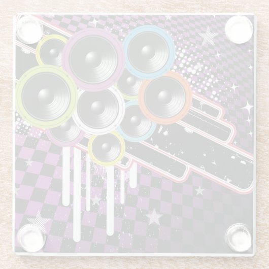 Dessous-de-verre En Verre Arrière - plan grunge (Dos)