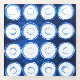 Dessous-de-verre En Verre Arrière - plan LED blanc.