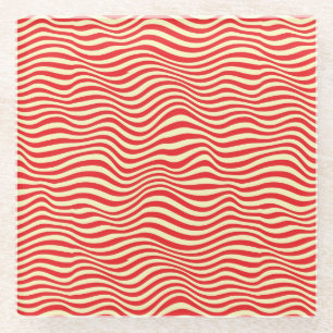 Dessous-de-verre En Verre Arrière - plan rayé