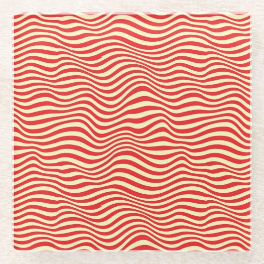 Dessous-de-verre En Verre Arrière - plan rayé (Devant)