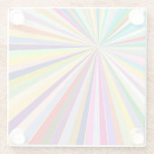 Dessous-de-verre En Verre Arrière - plan rayé frais (Dos)