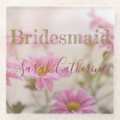 Dessous-de-verre En Verre Arrière - plan romantique de marguerites Dessous d (Devant)