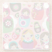 Dessous-de-verre En Verre Arrière - plan russe d'illustration de poupée (Dos)