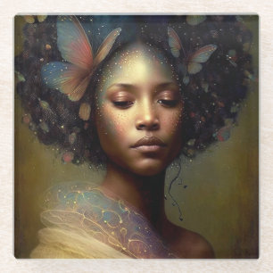 Dessous-de-verre En Verre Art de la déesse noire