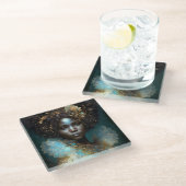 Dessous-de-verre En Verre Art de la déesse noire (Incliné)