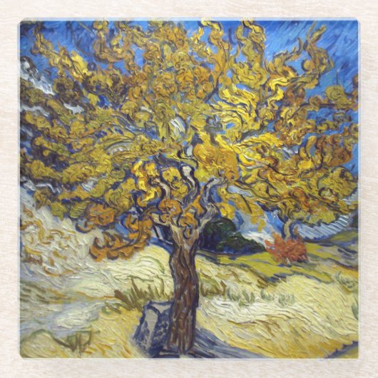 Dessous-de-verre En Verre Art de Van Gogh Mulberry Tree (Devant)