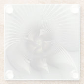 Dessous-de-verre En Verre Art fractal Abstrait moderne en 3D (Dos)