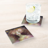 Dessous-de-verre En Verre Art Imaginaire Fairy Rose (Incliné)