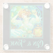 Dessous-de-verre En Verre Art Nouveau Gin & Tonique (Dos)