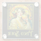 Dessous-de-verre En Verre Art Nouveau Pisco Sour (Dos)