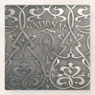 Dessous-de-verre En Verre Art nouveau, style jongleur, Norvège, alesund, ori