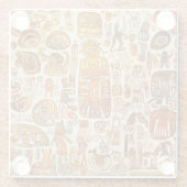 Dessous-de-verre En Verre Art pétroglyphe antique (Dos)