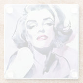 Dessous-de-verre En Verre Assez dans le pourpre (Dos)