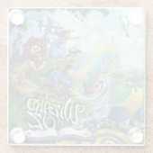 Dessous-de-verre En Verre Assistant d'art d'Oz (Dos)