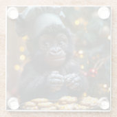 Dessous-de-verre En Verre Assistant de Gorilla (Dos)
