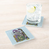 Dessous-de-verre En Verre Assistant Imaginaire Dragon violet (Incliné)