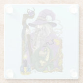 Dessous-de-verre En Verre Assistant Imaginaire Dragon violet (Dos)