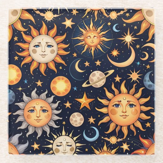 Dessous-de-verre En Verre Astrologie (Devant)