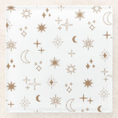 Dessous-de-verre En Verre Astrologie Star Motif (Devant)