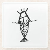 Dessous-de-verre En Verre Astronautes anciens (Devant)