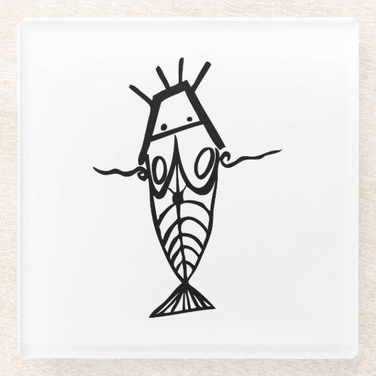 Dessous-de-verre En Verre Astronautes anciens (Devant)