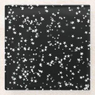 Dessous-de-verre En Verre Astronomie Élégance étoile noire étoile de luxe