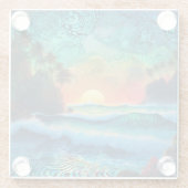 Dessous-de-verre En Verre Au-delà de Blues Seascape (Dos)