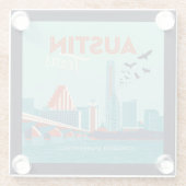 Dessous-de-verre En Verre Austin, Texas | Pont de l'Avenue du Congrès (Dos)