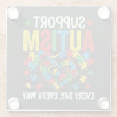 Dessous-de-verre En Verre Autism awareness (Dos)