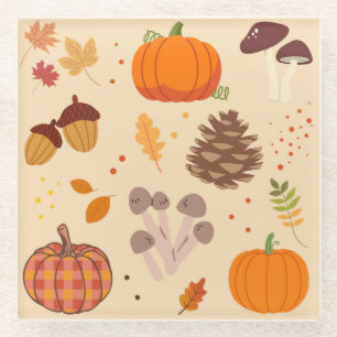 Dessous-de-verre En Verre Automne