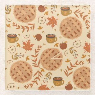 Dessous-de-verre En Verre Automne Apple Pie : Graphiques Vintages