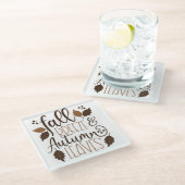 Dessous-de-verre En Verre Automne Breeze Feuilles d'automne (Incliné)