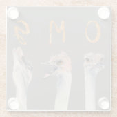 Dessous-de-verre En Verre Autruches d'OMG (Dos)