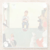 Dessous-de-verre En Verre Aux Vets de Norman Rockwell (Dos)